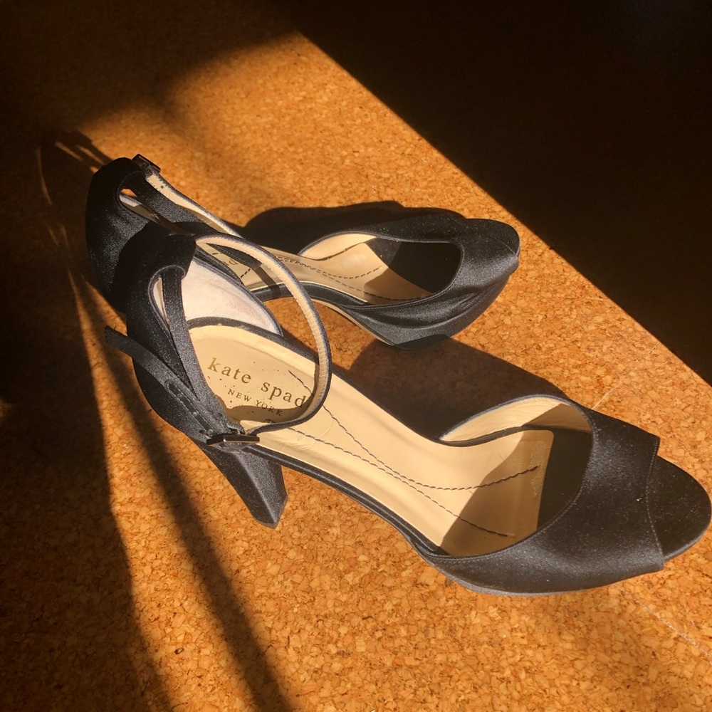 Kate spade satin platform heels